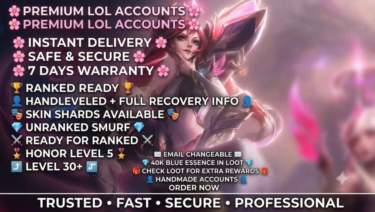 EUW 🔥 HANDMADE RANKED READY SMURF 💎 23-50K BE IN LOOT