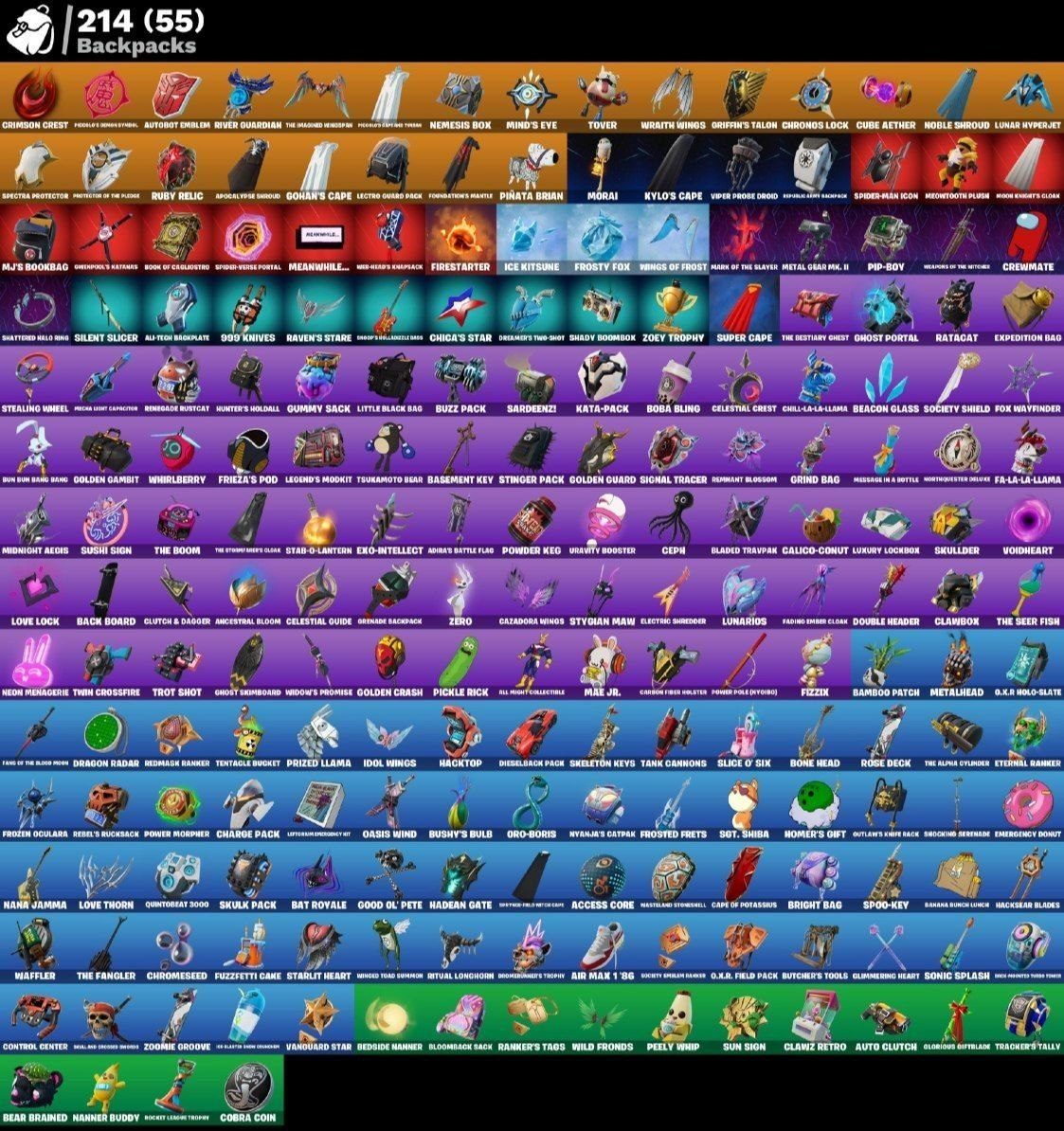 [PC] 171 skins | Son Gohan | Omegarok | Piccolo | Spectra Knight | Vegeta | Ronin | Mizuki | The Origin | The Foundation | Paradigm (Reality-659) | 600 VB