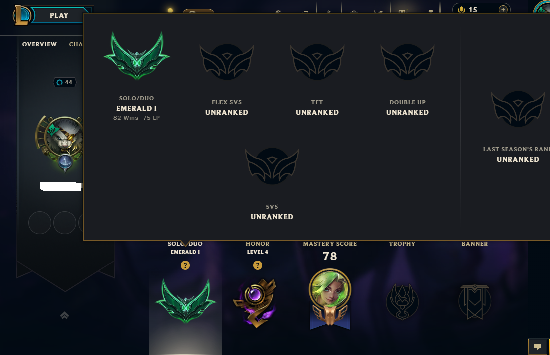💎Emerald I | EUNE | HONOR 4🏆 | good account to climb | 4 skins  ultimate  sona🏆 full recovery instant delivery