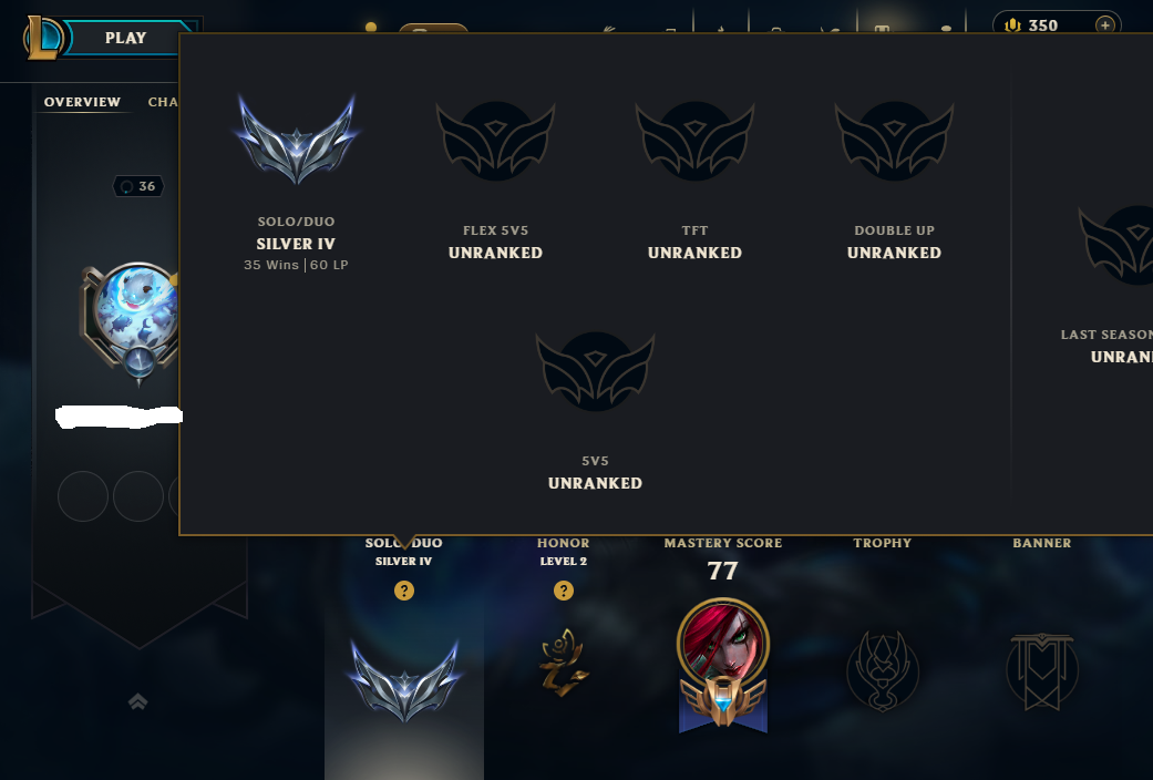 💎Silver IV| EUW | HONOR 2🏆 | good account to climb | 6 skins  🏆 full recovery instant delivery