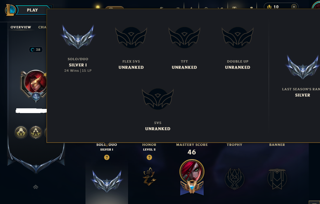💎Silver IV| EUW | HONOR 2🏆 | good account to climb | 6 skins  🏆 full recovery instant delivery