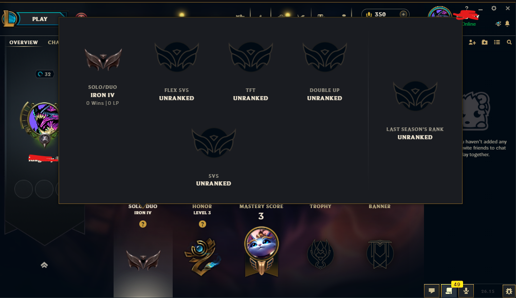 ❄️EUW❄️IRON 4 ❄️Full Access❄️20Lose❄️