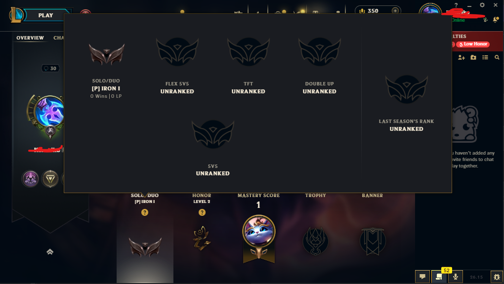 ❄️EUW❄️IRON 1❄️