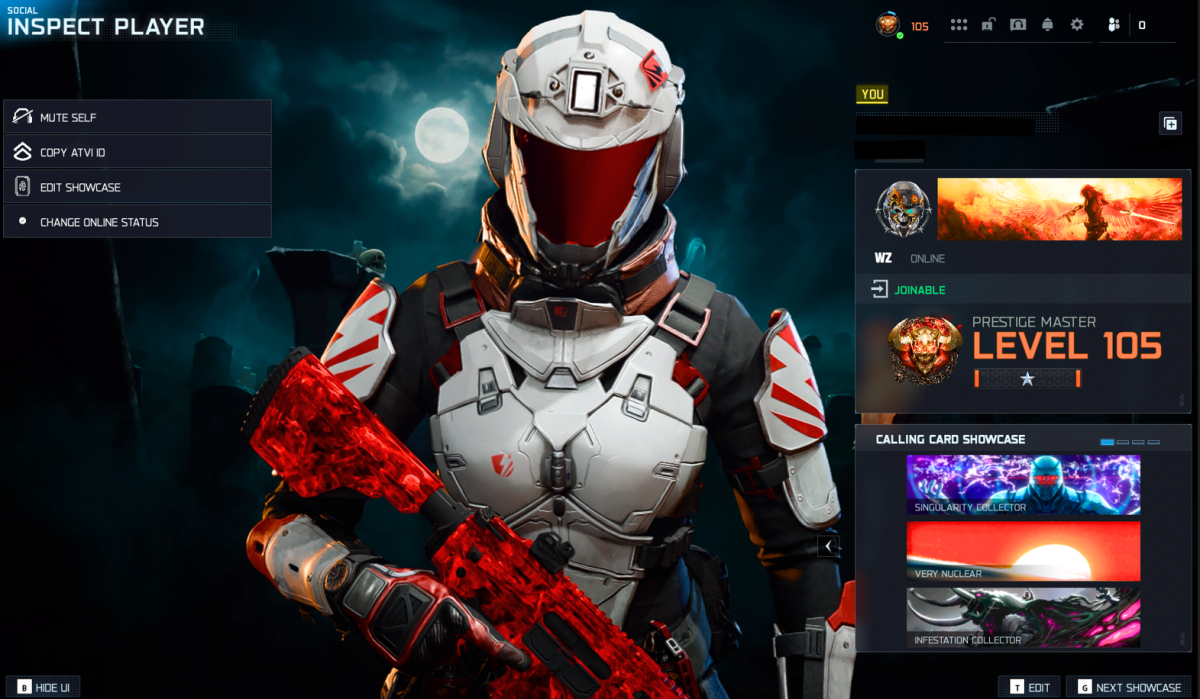 Prestige Master / 105 Level 🔷 30 Singularity Camos + 30 Infestation Camos ✅ 30 Guns Maxed ✅ Handmade ✅ Linkable to Steam, Xbox, Battle.net and PSN ✅ Full Access