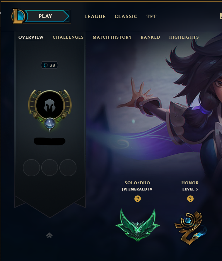 EUW|Emerald 4 ( 1/5 Placements)+50 LP Per Win|Diamond 3 MMR|Inkshadow Kai'sa,Project Ashe,SSG Taliyah|Name Change|Handleveled & Full Info|Instant Full Ownership
