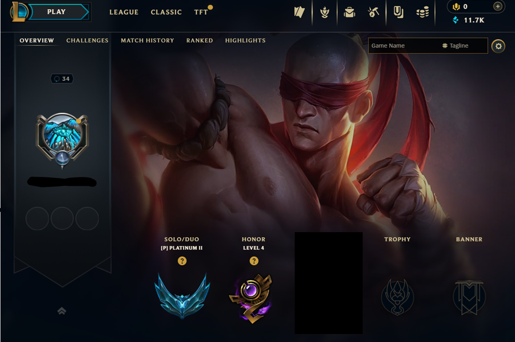 EUNE|Platinum 2 60 LP ( 1/5 Placements)+50 LP Per Win|Diamond 3 MMR(With Proof)|12K BE + Muay Thai Lee Sin|Name Changeable|Handleveled|Instant Full Ownership