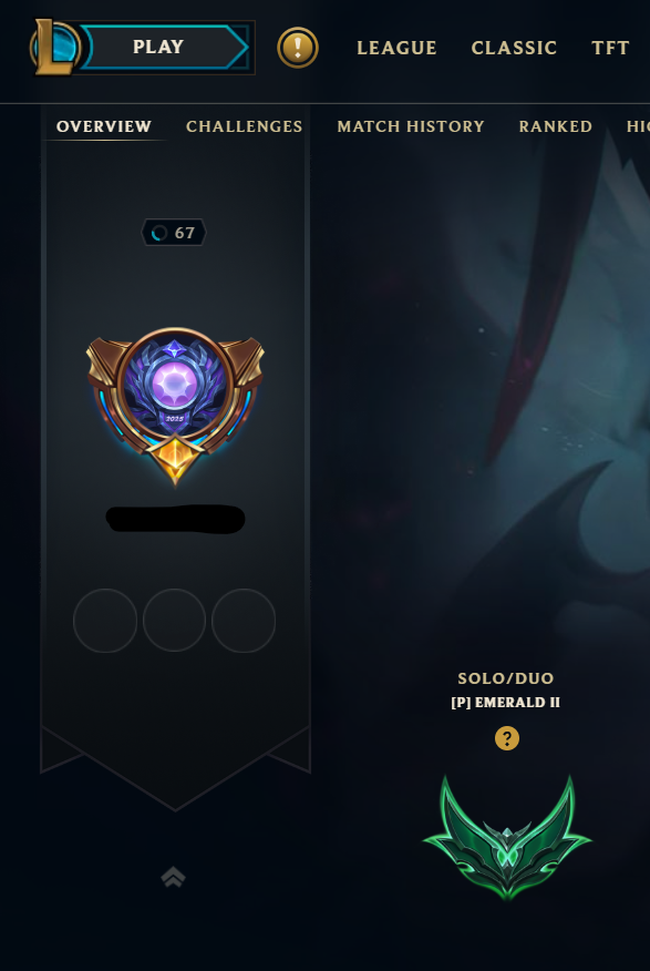 NA|Emerald 2 100%WR (2/5 Placements)|Diamond 1 MMR ( With Proof)|18K BE + 59 Insane Skins (Description)|Name Change|Handleveled & Full Recovery|Instant Delivery