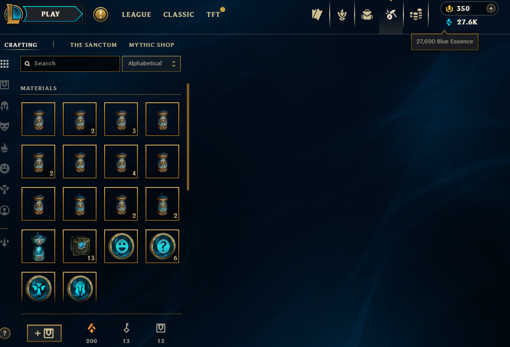  【 NA 】 ⸱ Iron IV 4.5% WR +22Games  | Hand - ( leveled + De-ranked  ) | Unverified  | 27690 BE  | 350 RP  | Untouched-Loot  | Check Description 