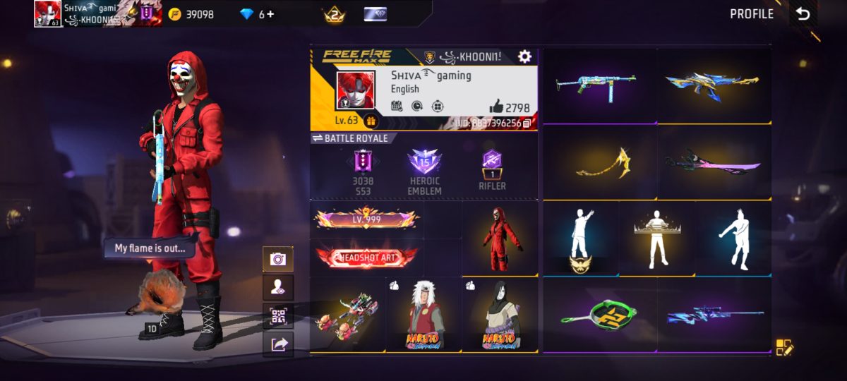 LVL 63 💠 RED CRIMINAL ❄️ BUNNY MP40 💠 2798 LIKES ❄️ INSTANT DELIVERY