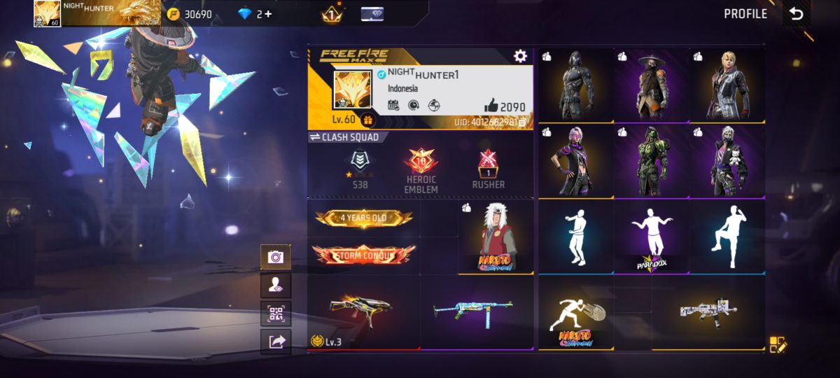 LVL 60 💠 NARUTO ANIME SETS 💠 BUNNY MP40 💠 PRIME 3 💠 INSTANT DELIVERY
