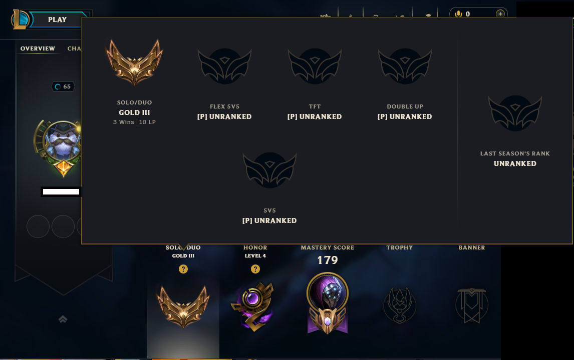 🏆 Server euw | Rank gold 3  🚀 Level 65  🎮  Champs 93 💯 |  Skins 91 (5+46 in items +40 classic skins)✨ |  BE  13144💎 Recovery Info ✅