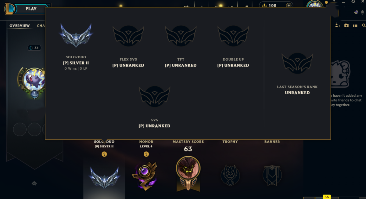 💎silver  EUW  account | HONOR 4🏆 | good account to climb 