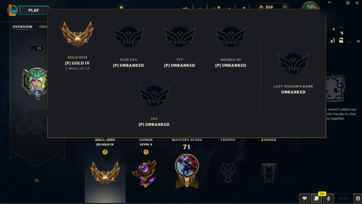 💎Gold acc EUW psyops sona  | HONOR 4🏆 | good account to climb 