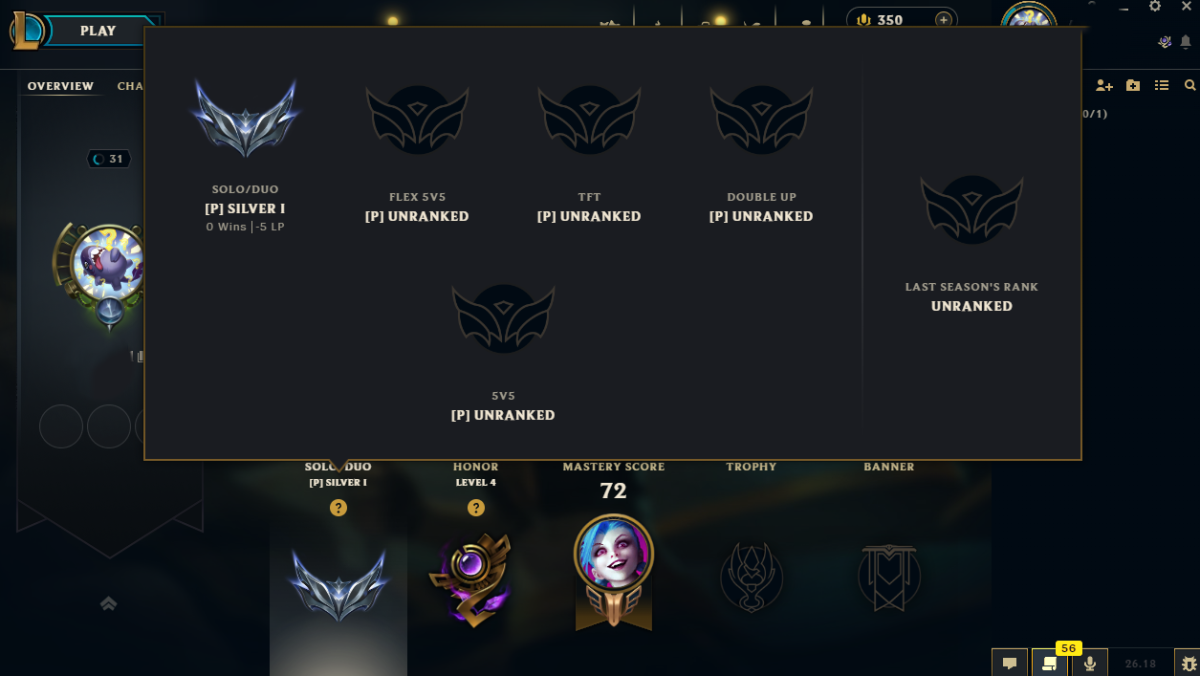 💎silver account EUW | HONOR 4🏆 | good account to climb 