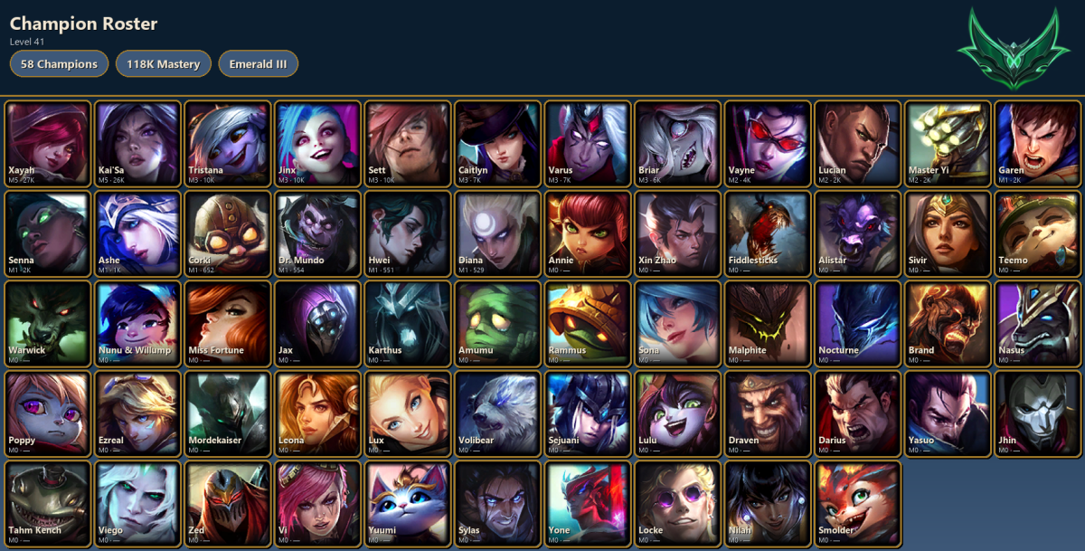 💎Emerald account EUW | HONOR 2🏆 | good skins and account to climb 