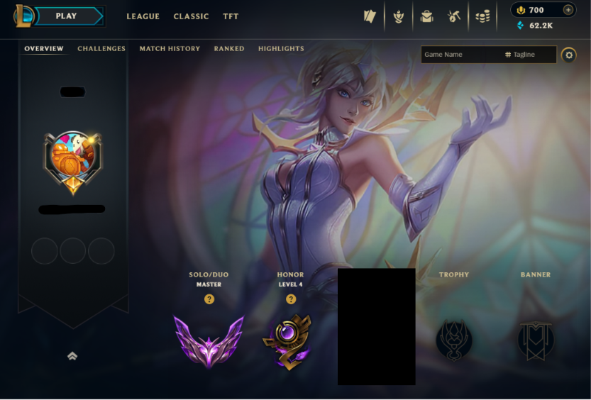 NA|MASTER 460LP 65%Wr+33LP Per Win Grandmaster MMR|70K BE + 700 RP+Insane Skins|Unverified-Name Changeable|Handleveled &Full Recovery Details|Lifetime Warranty