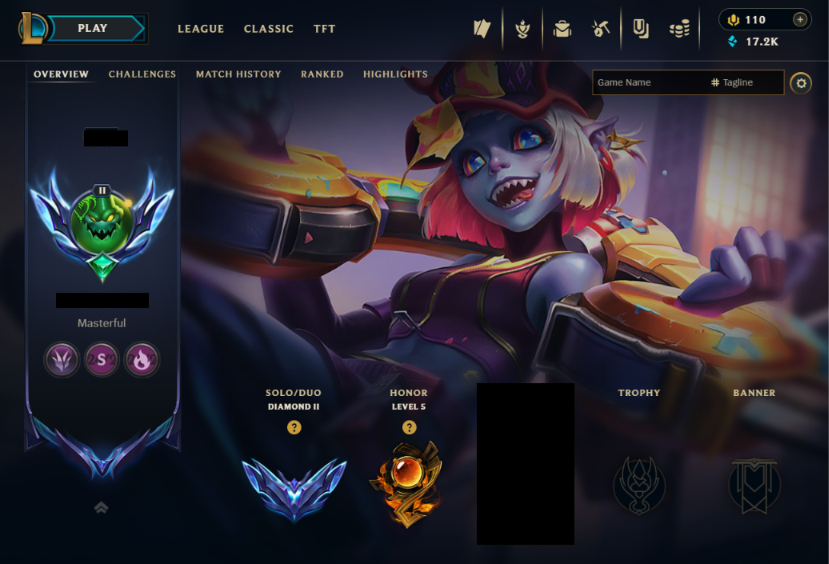 EUW|Diamond 2 30 LP|95 Champs+ 17K BE +76 Skins ( Description)|Handleveled Full Recovery Info|Instant Full Ownership