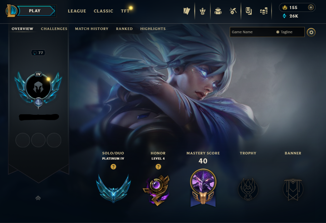 EUW|Platinum 4 71%WR +30 LP PER WIN|26K BE +DawnBringer Riven,Sun Eater Kayle|Unverified|Handleveled & Recovery info|Instant Full Ownership