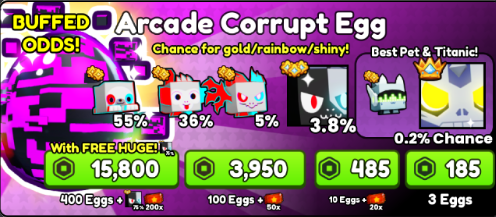 100 Arcade Corrupt Egg