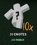 The Strongest Battlegrounds - 10 Emotes ( 250 R )